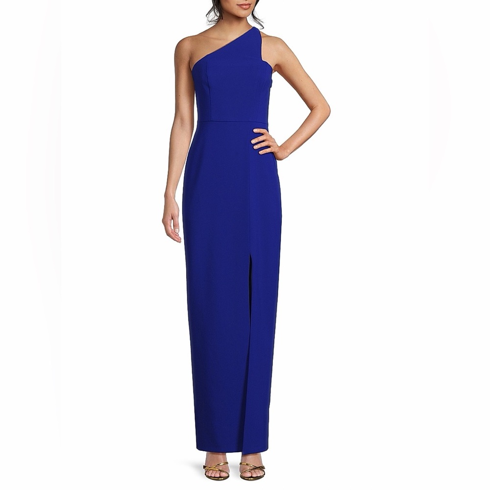$245 NWT LIV FOSTER
Women's Crepe One-Shoulder Gown - Royal Sapphire 4